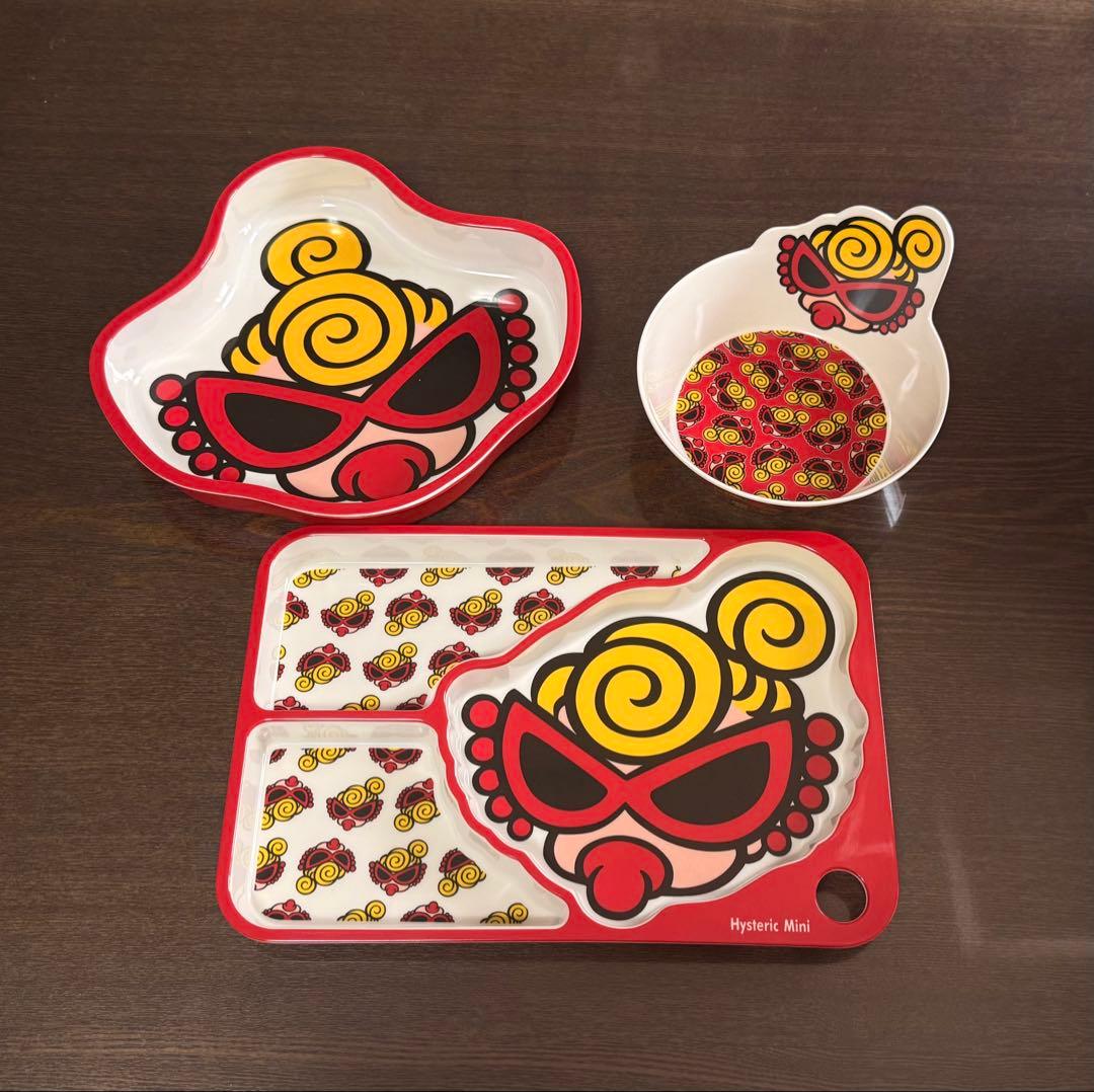 Hysteric Mini Melamine Tableware 3-Piece Set